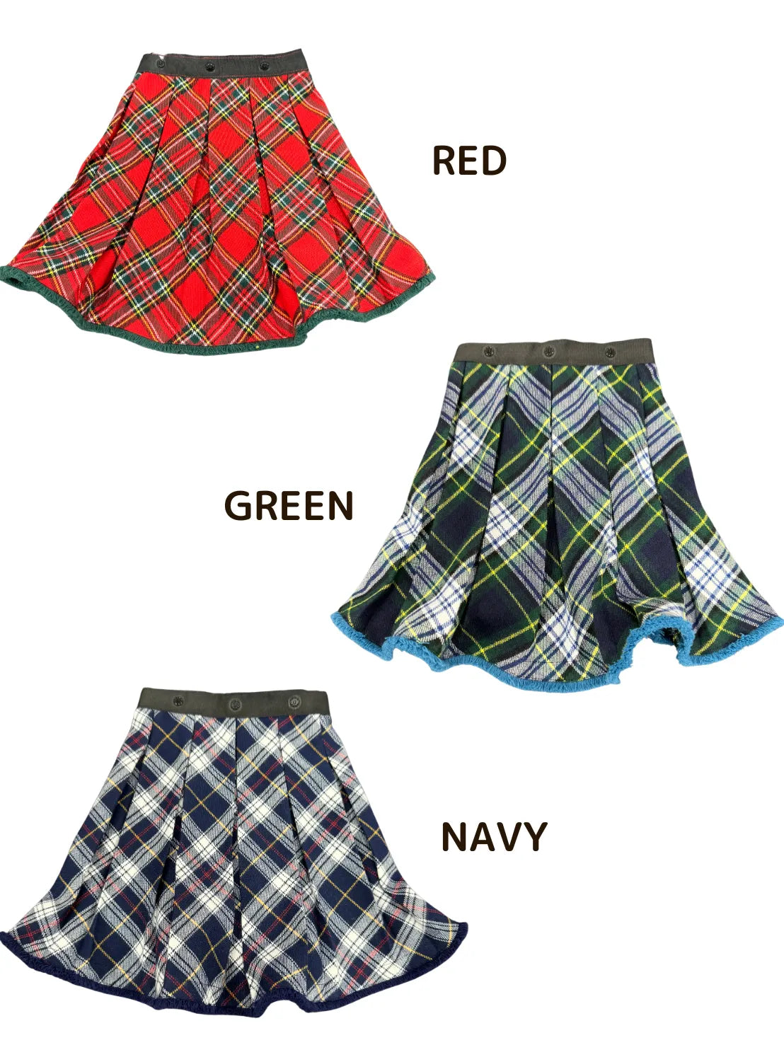 DOG WEAR - フリンジ付着せ替えプリーツチェックスカート