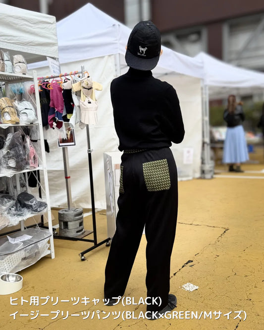 HUMAN - プリーツキャップ UNISEX男女兼用 Freeサイズ ロゴ入り