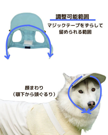 DOG WEAR - プリーツキャップ3 ロゴ入り