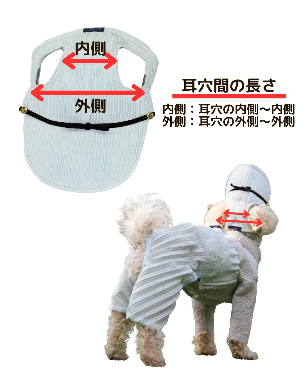 DOG WEAR - プリーツキャップ3 ロゴ入り