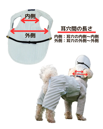 DOG WEAR - プリーツキャップ3 ロゴ入り